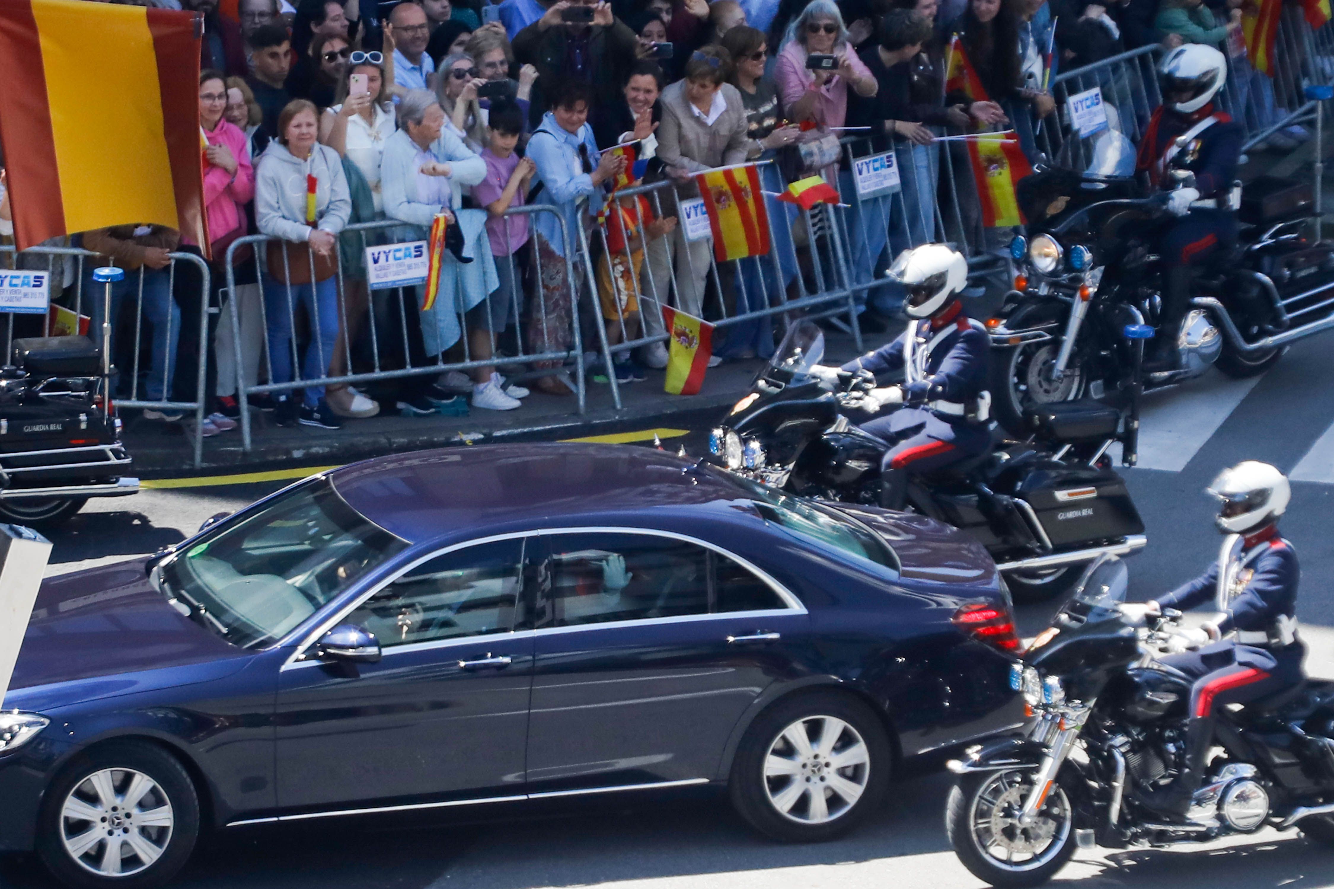 El desfile del Día de las Fuerzas Armadas, desde arriba