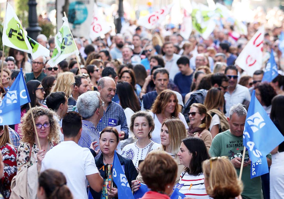 Concentración de la educación concertada en Oviedo.