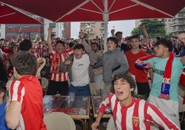 Éxtasis en Gijón tras la victoria del Sporting