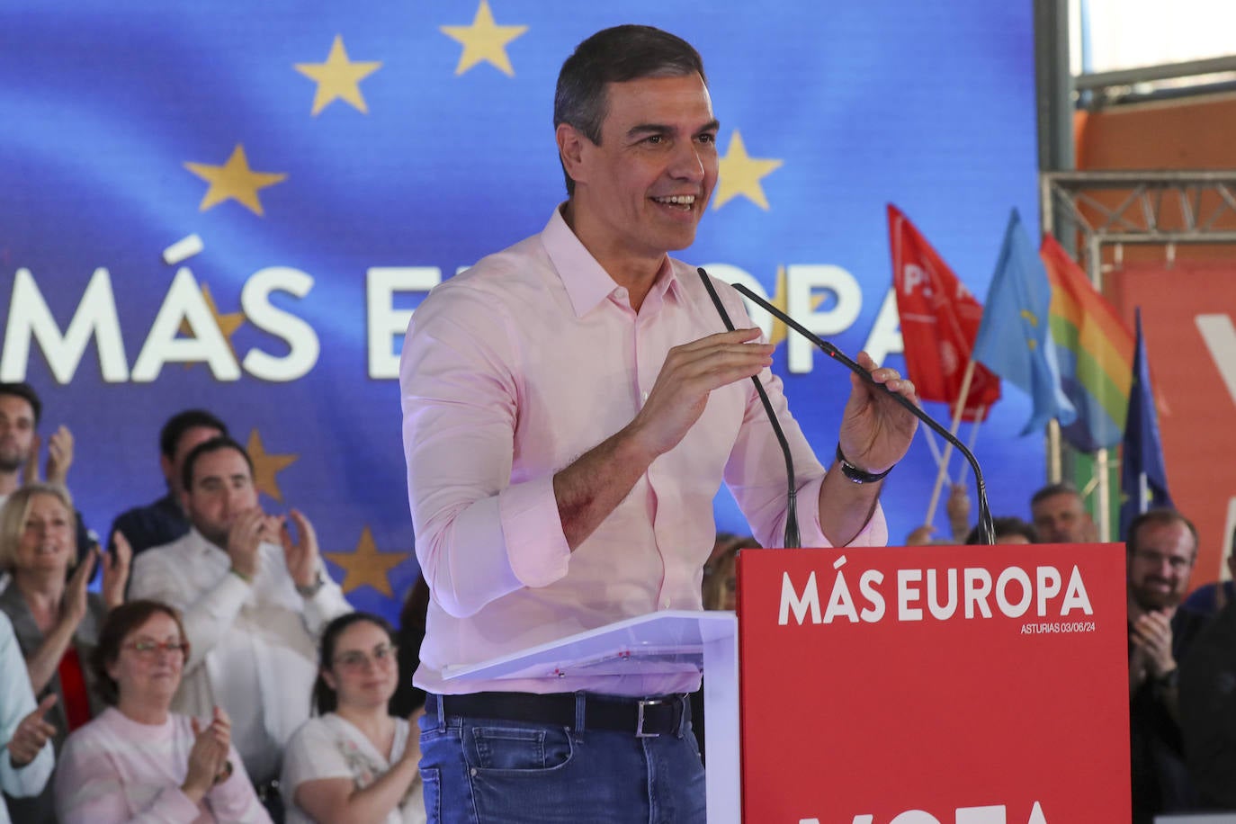 Así ha sido el mitin de Pedro Sánchez en Gijón