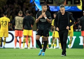 Mbappé y Luis Enrique.