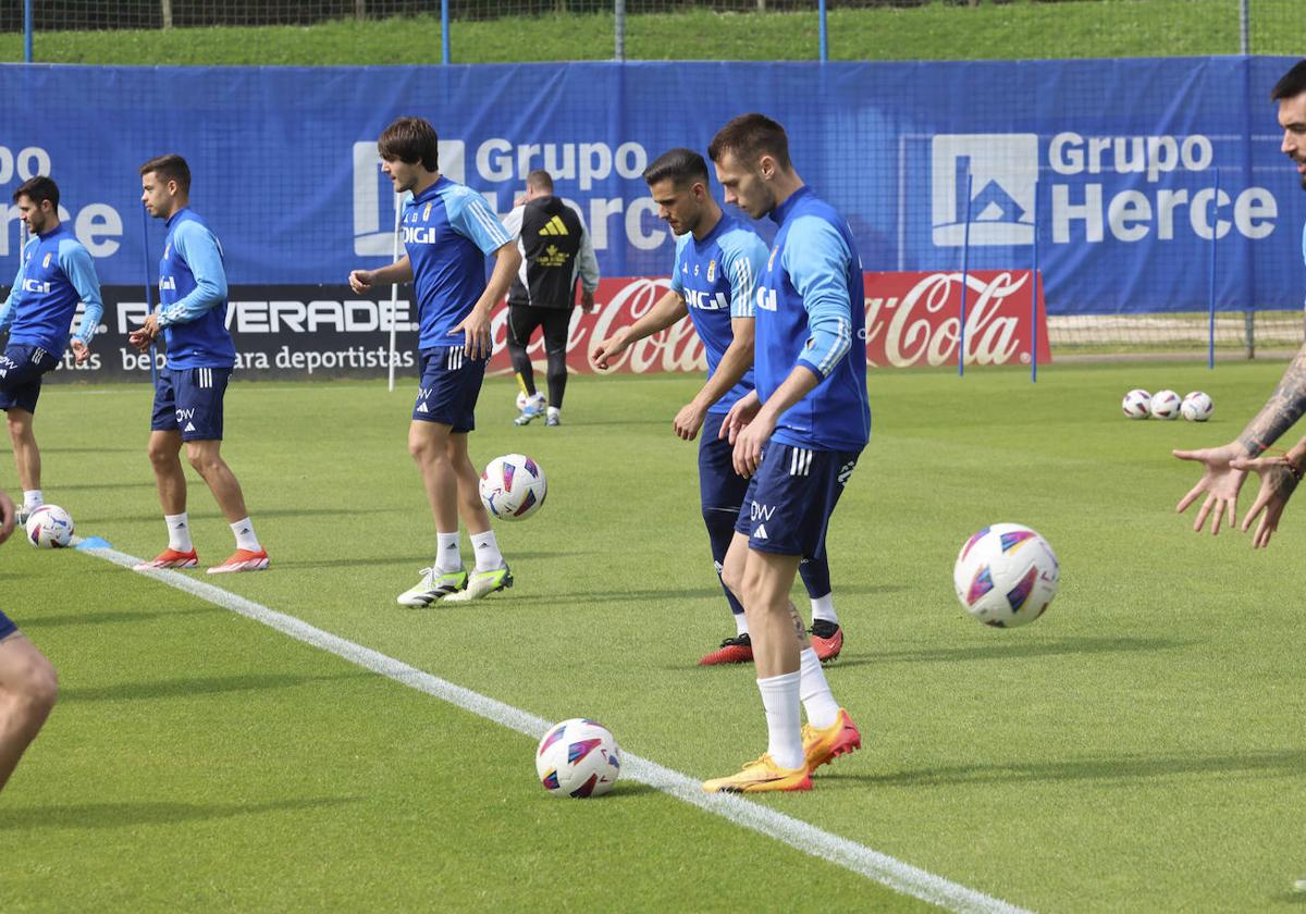 Así ha sido el primer entrenamiento del Oviedo para preparar el &#039;play off&#039; de ascenso