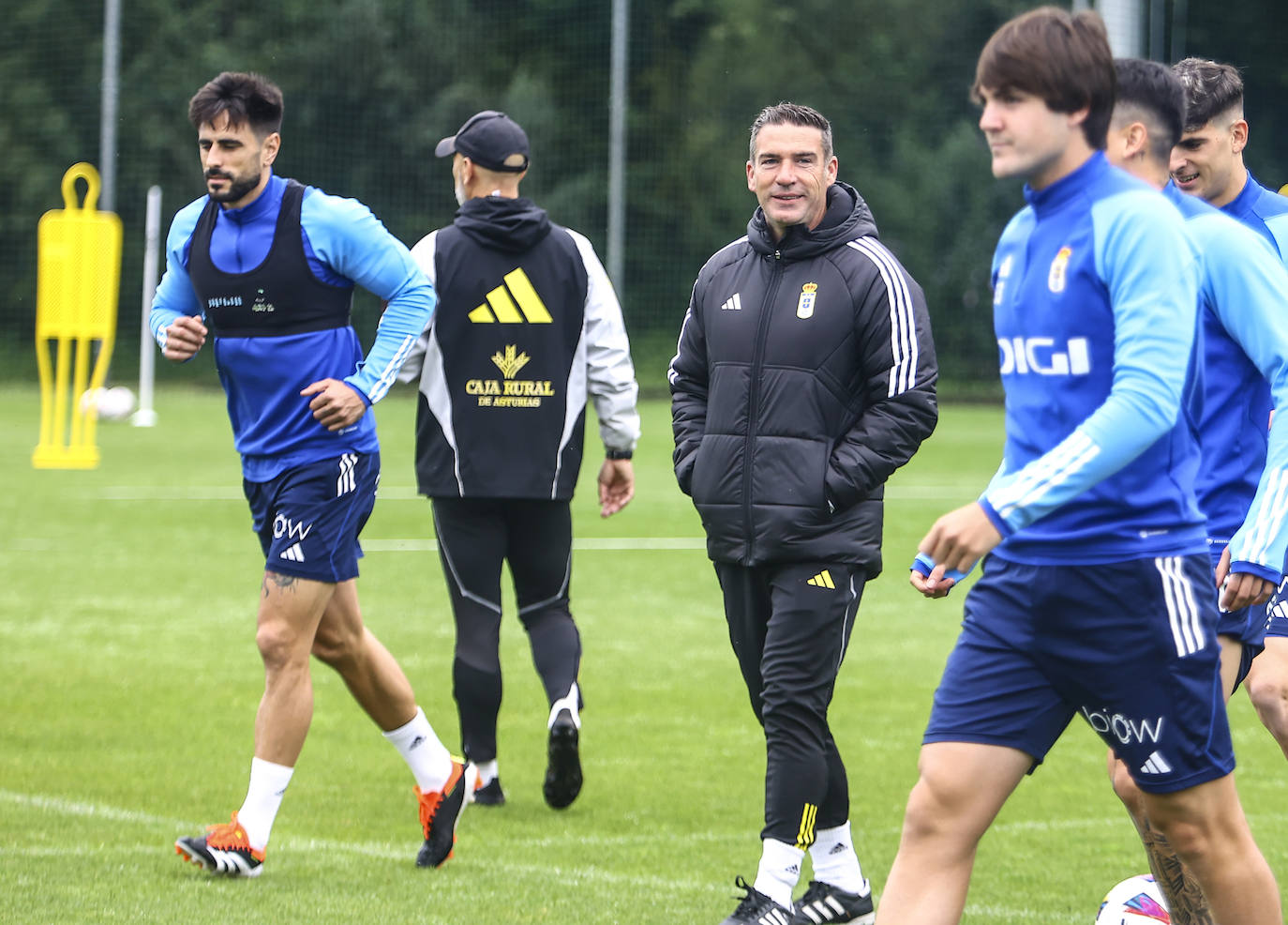 Entrenamiento del Real Oviedo tras el partido contra el Eibar