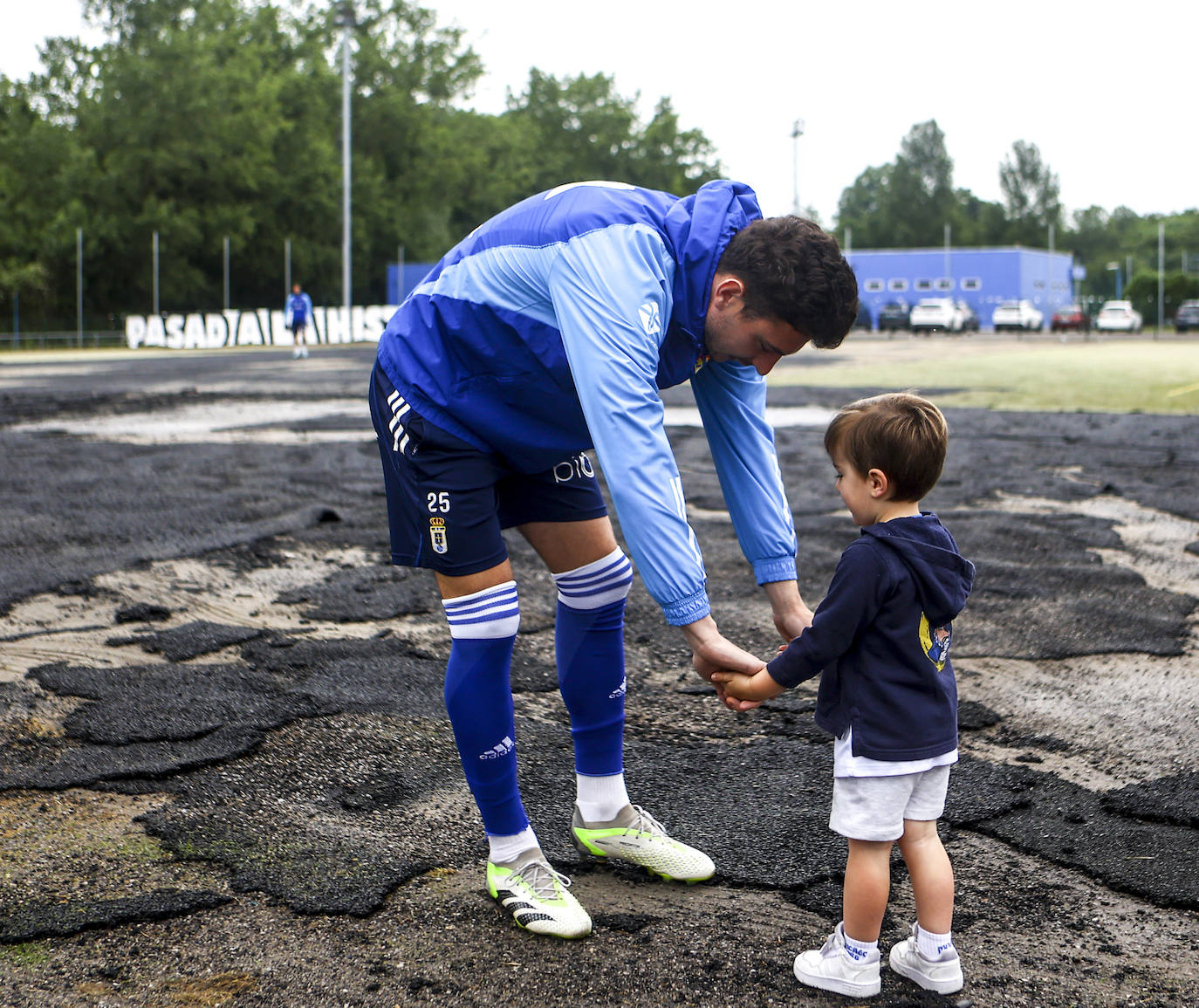 Entrenamiento del Real Oviedo tras el partido contra el Eibar