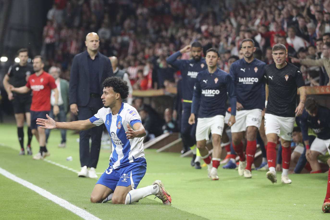 Las mejores imágenes del partido entre el Sporting y el Espanyol