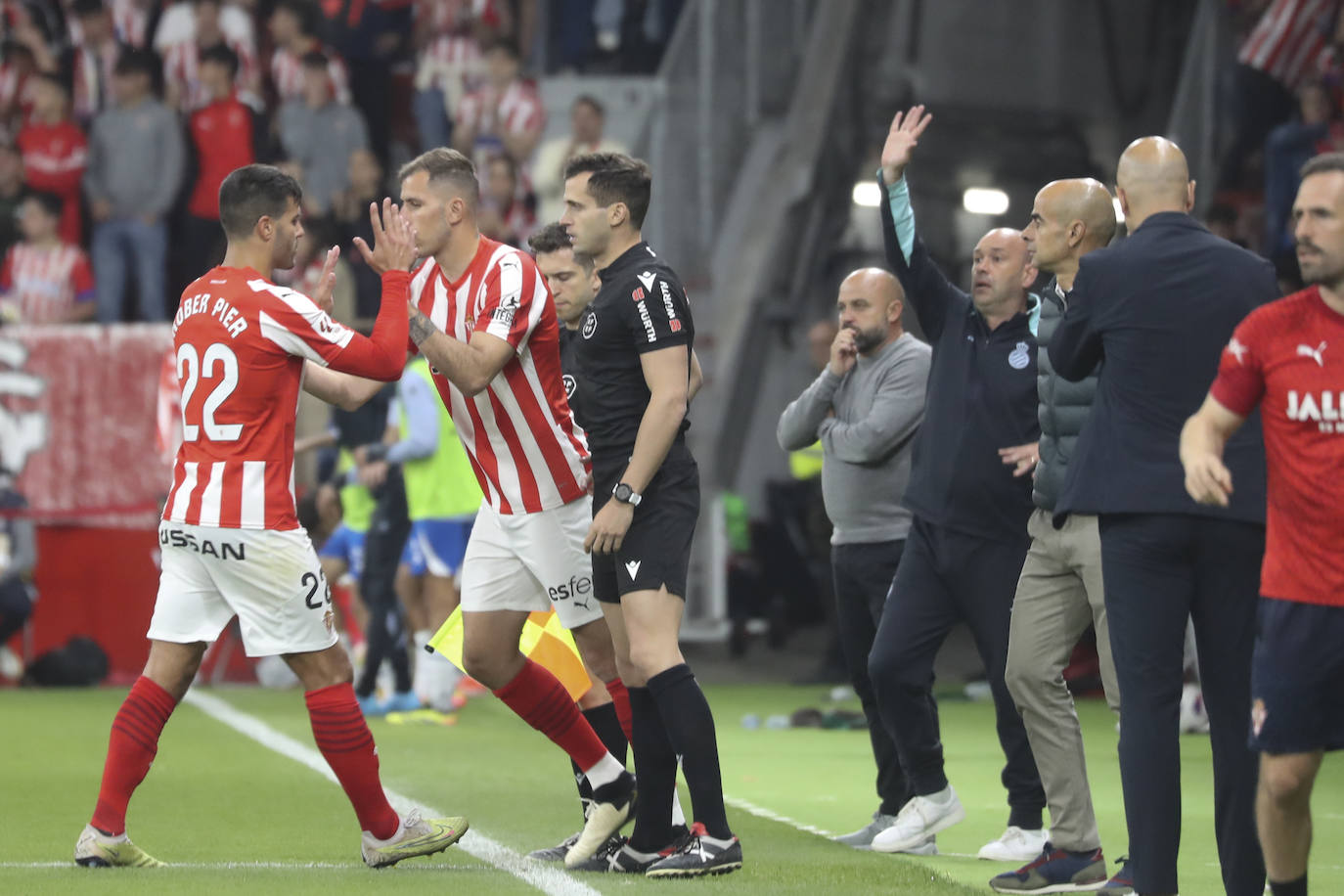 Las mejores imágenes del partido entre el Sporting y el Espanyol