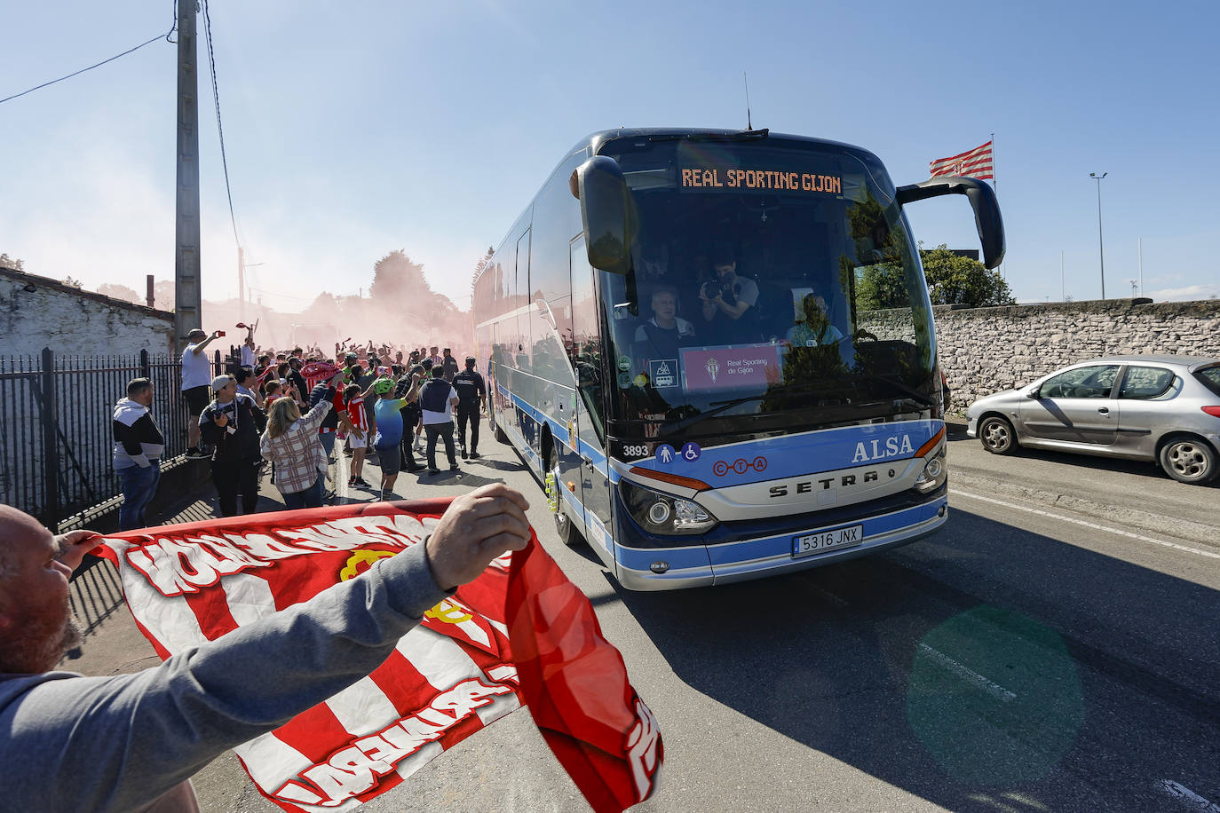 La Mareona arropa al Sporting antes de la vuelta: «¡Sí se puede!»