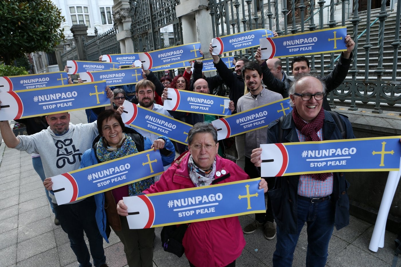 Daniel Ripa, autor de la denuncia que hizo a Bruselas investigar el Huerna, en una manifestación contra el peaje, en 2018 .