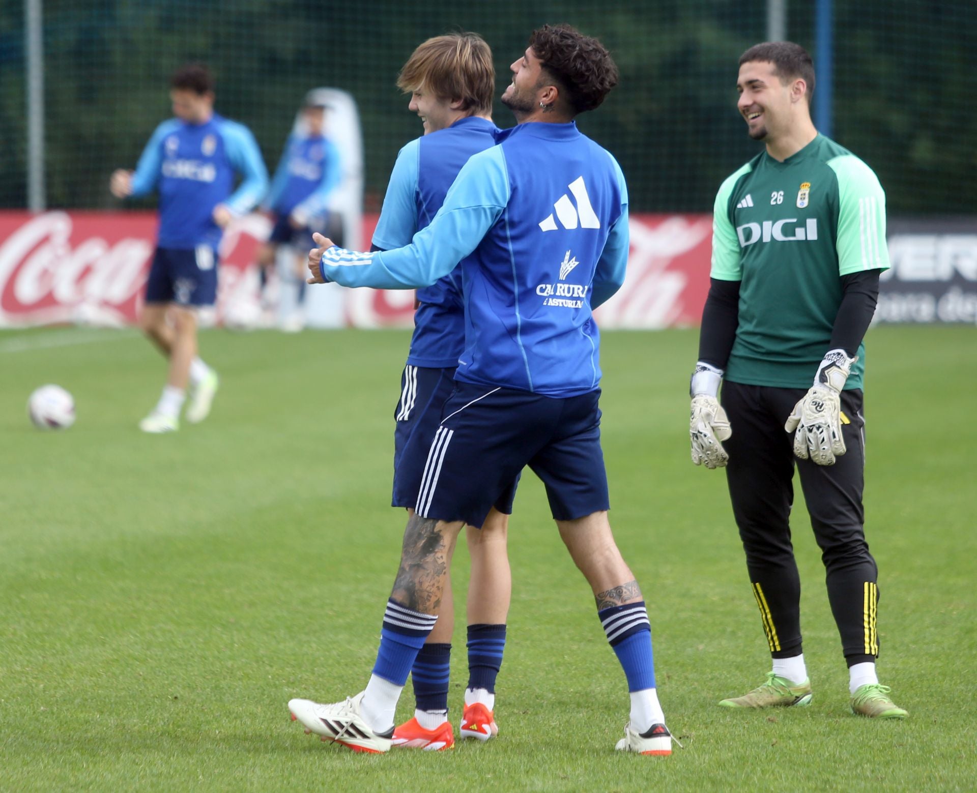 Así entrena el Real Oviedo antes del partido frente al Espanyol