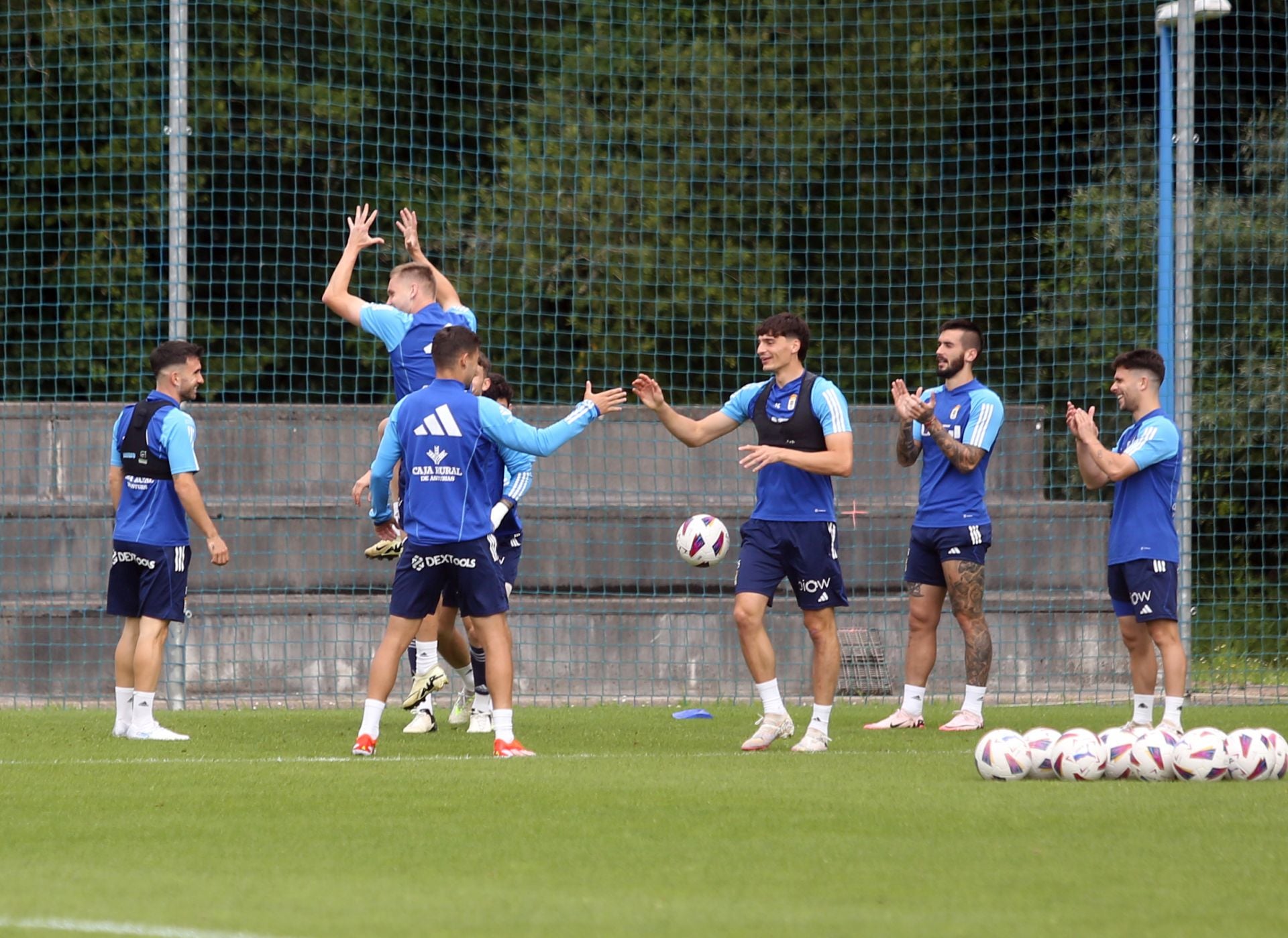 Así entrena el Real Oviedo antes del partido frente al Espanyol