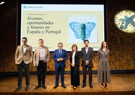 Alejandro Godino, Joan M. Verd, Juan Ramón Fuertes, Lígia Ferro, Pedro Abrantes y Arantxa Ribot.