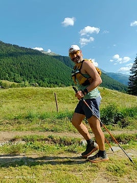 Marcos Crespo, durante la prueba.