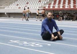 Iñaki Cañal, ayer, en la pista de Las Mestas, donde se entrenó tras llegar de los nacionales.