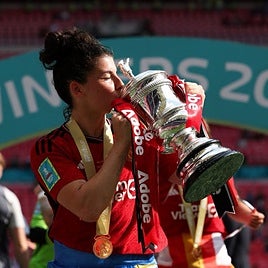 Lucía García conquistó con el United este año la FA Cup.