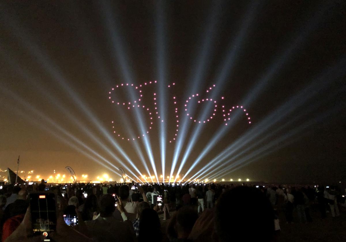 Espectáculo de drones que se pudo disfrutar en la primera edición de la Fiesta del Cielo.