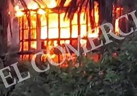 Pavoroso incendio en una casona de Cudillero