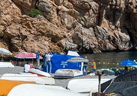 La Policía Científica, en el lugar de los hechos.