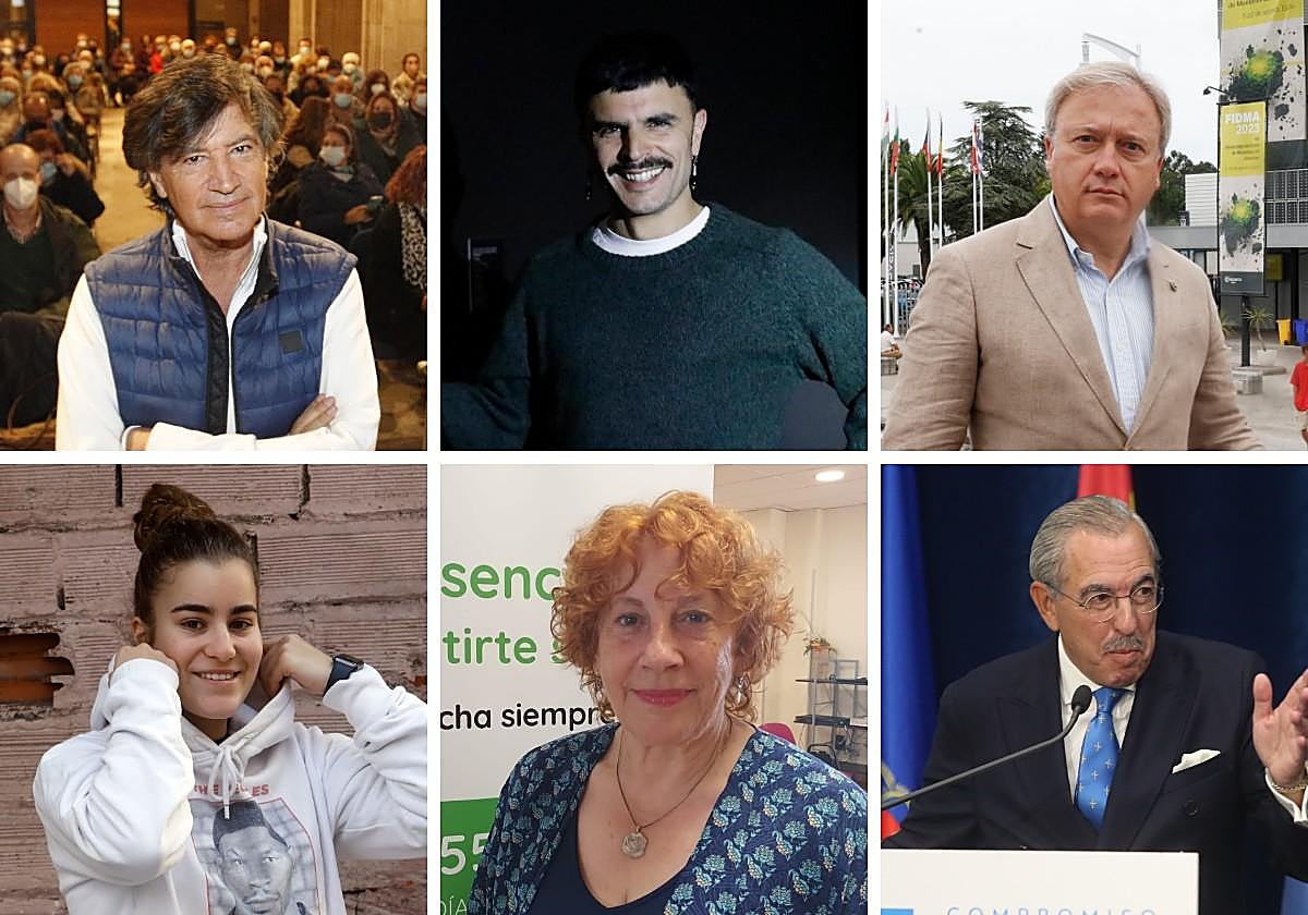 De izquierda a derecha y de arriba a abajo: Carlos López Otín, Rodrigo Cuevas, Álvaro Alonso, Laura Fuertes, Ladis García y Eduardo Sánchez.