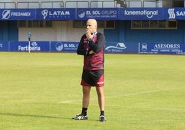 Javi Rozada, en un entrenamiento la pasada temporada.