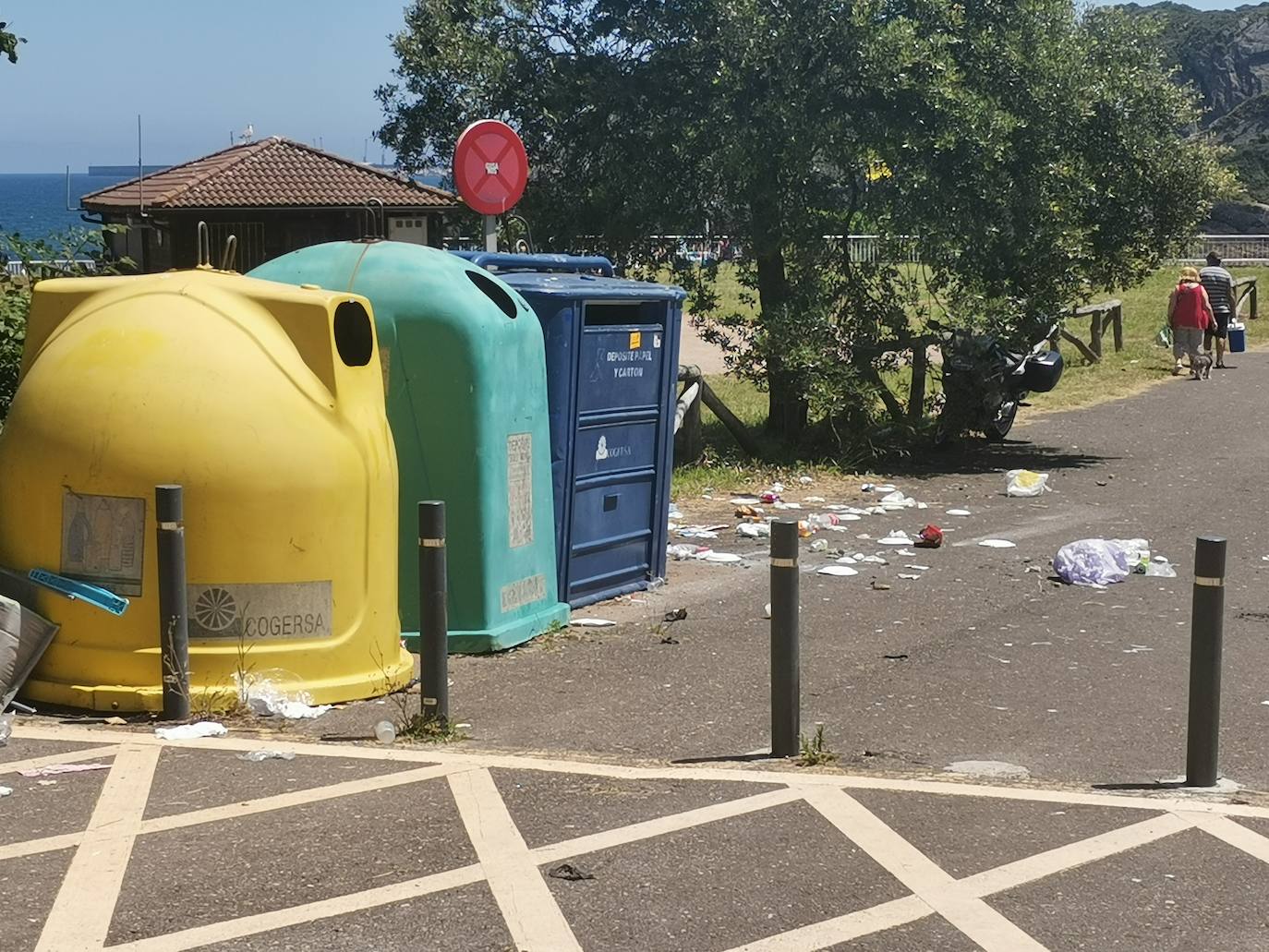 Perlora llena de basura