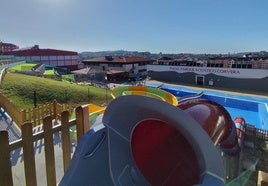 El PACO (Parque Acuático de Corvera) visto desde arriba.