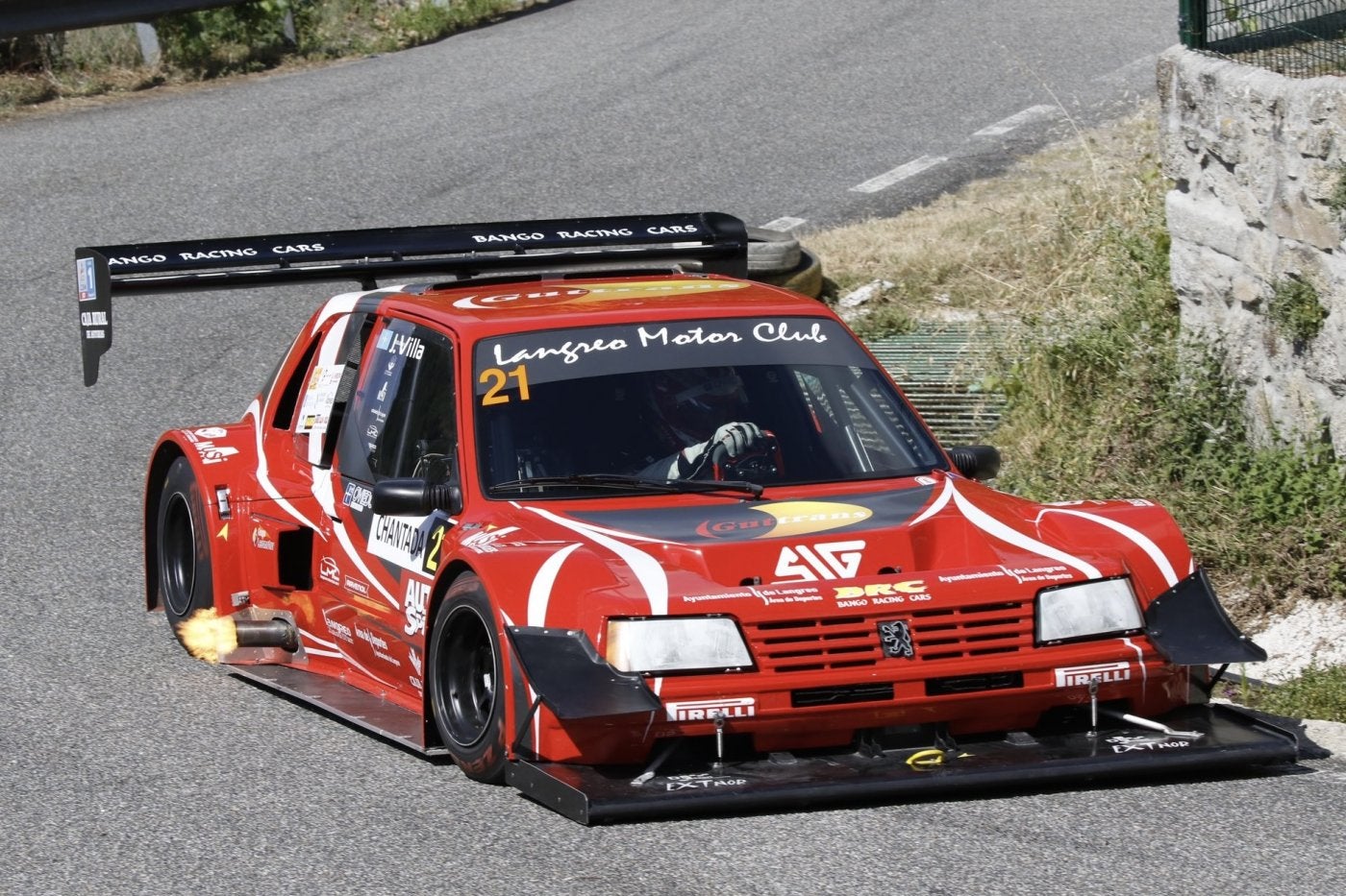 Javi Villa, con su BRC 205T, durante una de las mangas en Chantada.