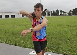 Pablo Jeremías, durante un entrenamiento.