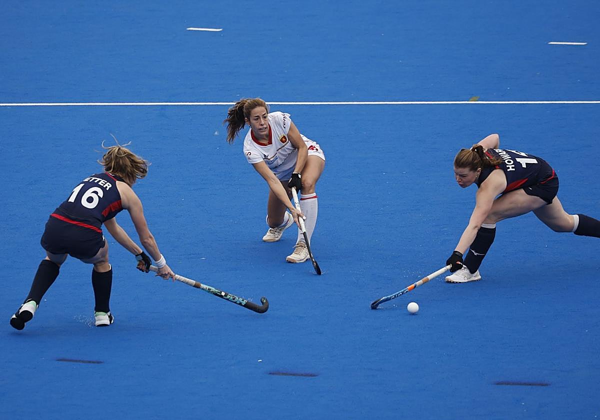 La capitana de la selección española de hockey-hierba, María López.