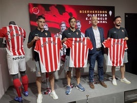 El Sporting presenta a Curbelo, Olaetxea y Bernal: «Este año queremos que sea mejor»