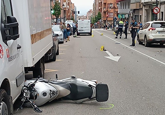 Lugar del suceso que costó la vida a un motorista.