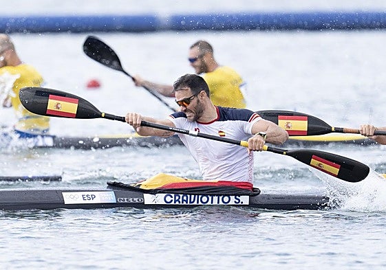 Saúl Craviotto, en la carrera que le ha dado su sexta medalla olímpica.