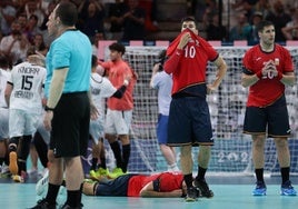 Abel Serdio, tras la derrota ante Alemania.