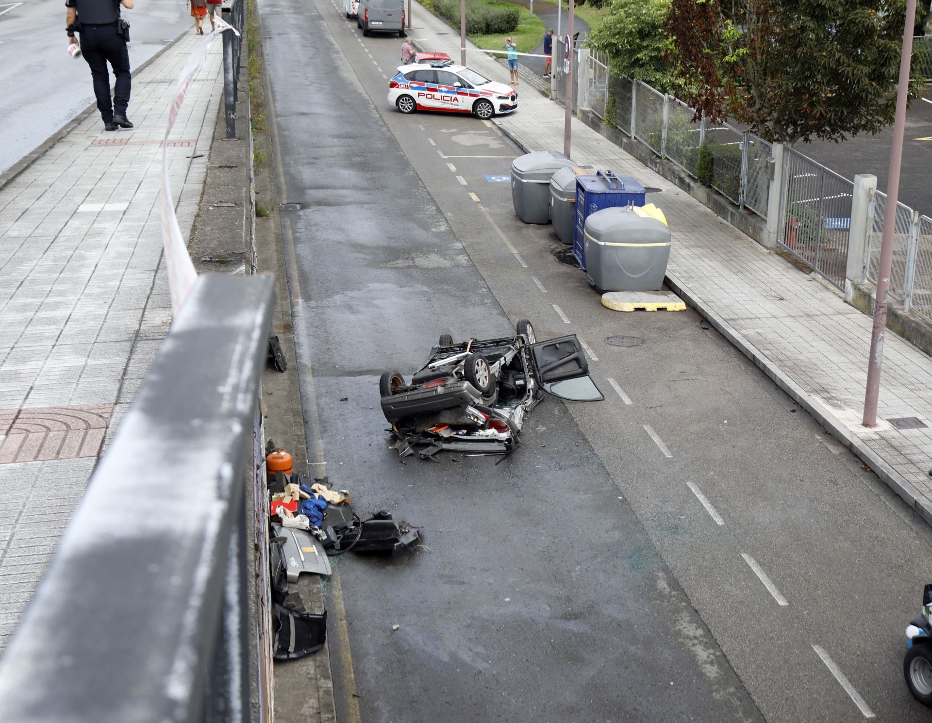Las imágenes del trágico accidente en la Sierra del Sueve en Gijón