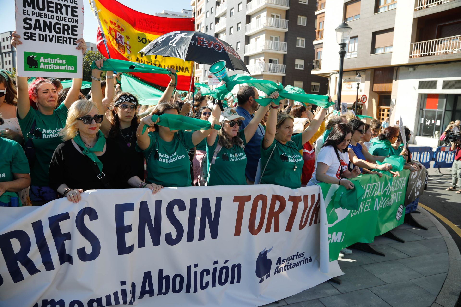 Manifestación antitaurina en Gijón