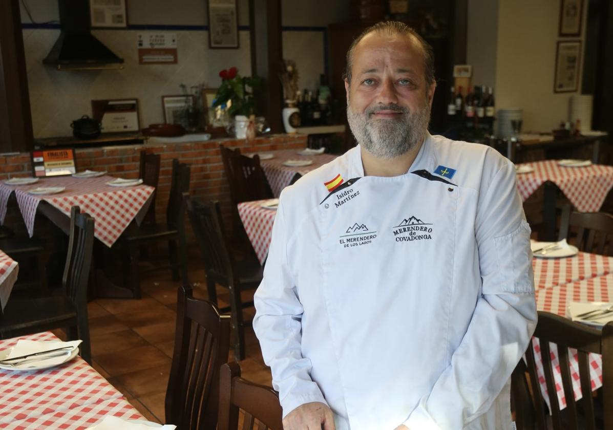 Isidro Martínez, en el comedor del Merendero.