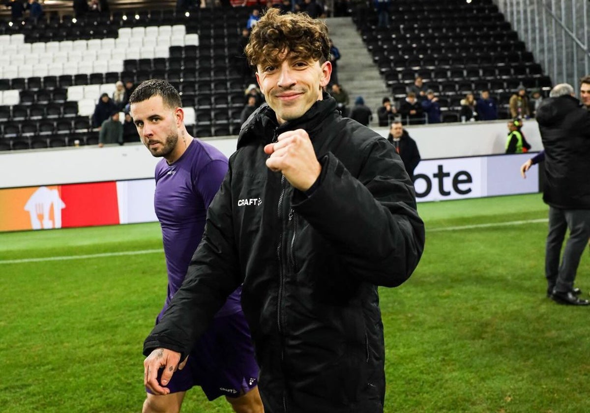 Gelabert, durante un partido con el Toulouse