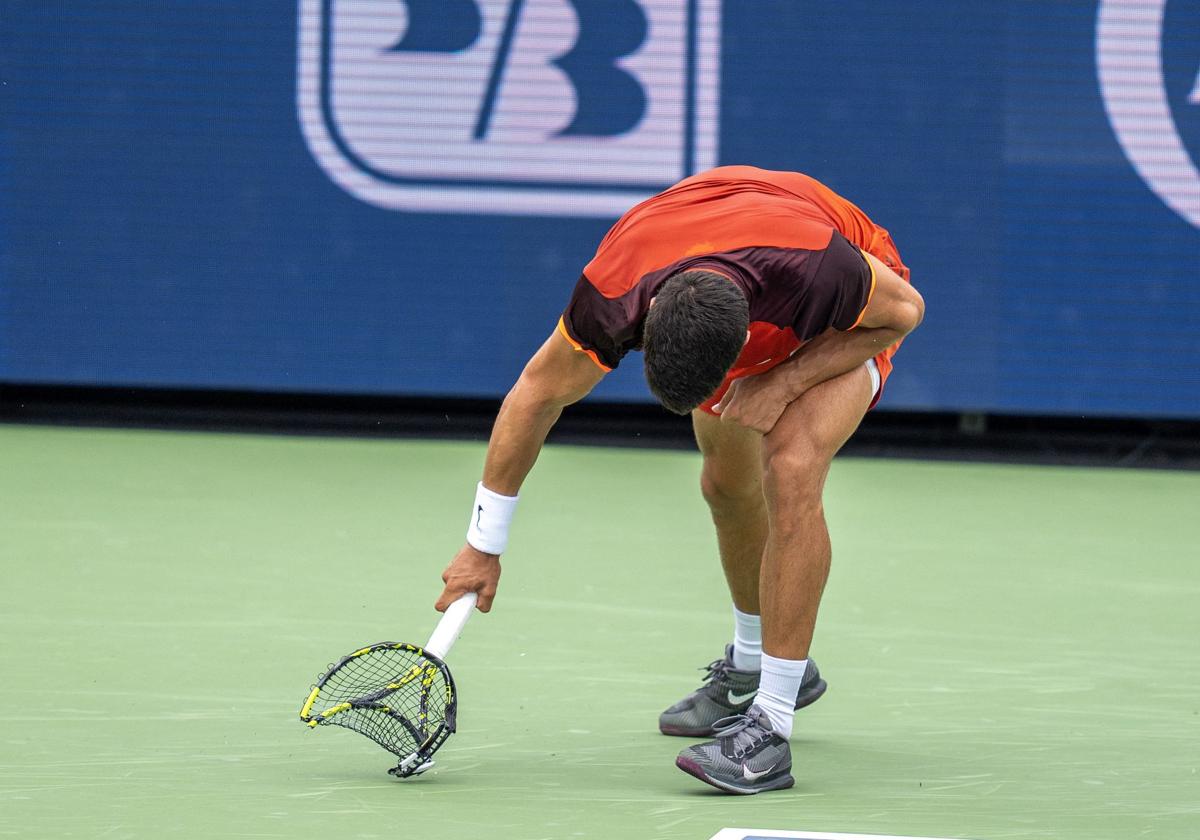 Carlos Alcaraz, en el Masters 1.000 de Cincinnati.