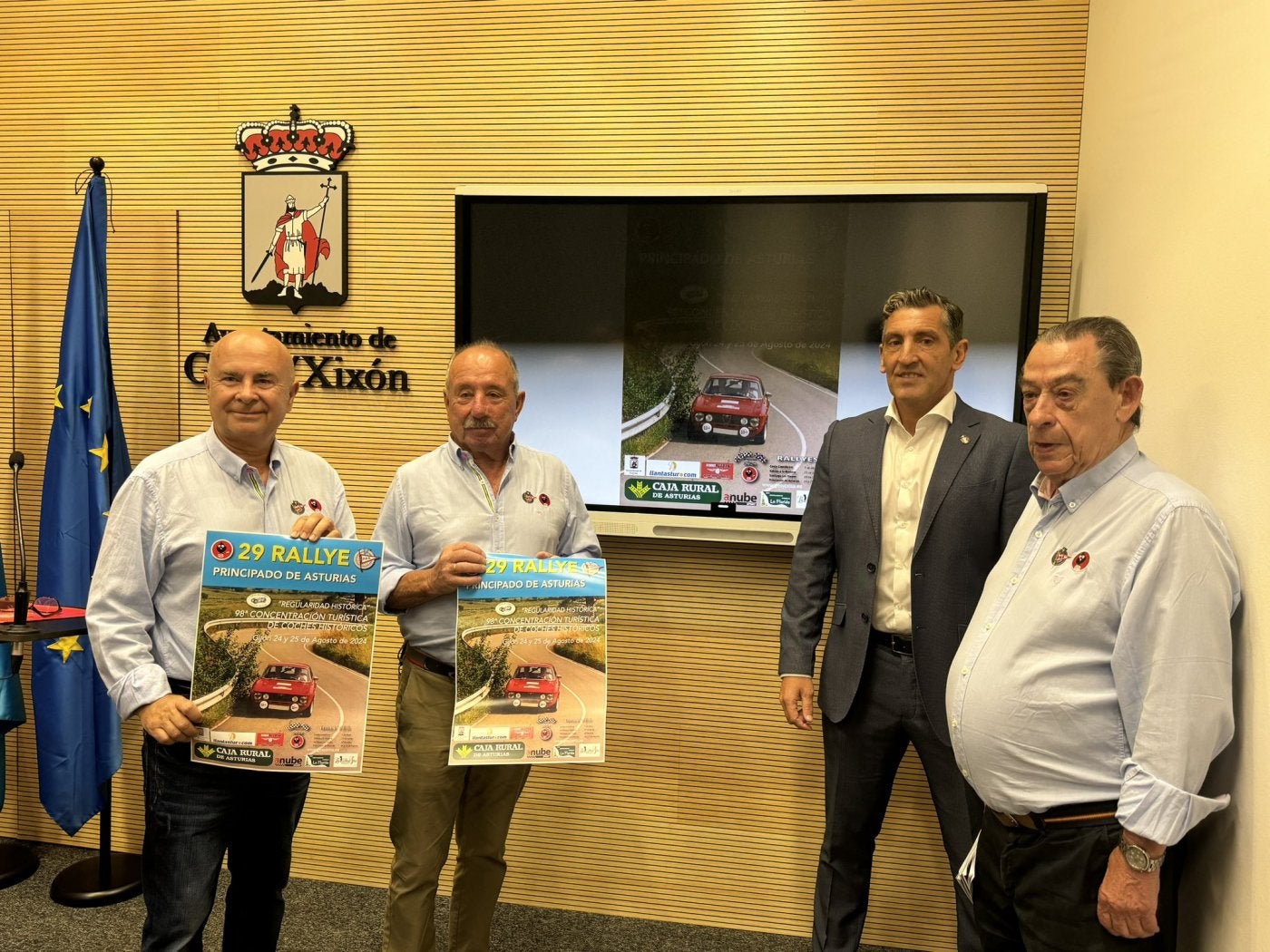 Presentación del Rallye Principado, en el Ayuntamiento de Gijón.