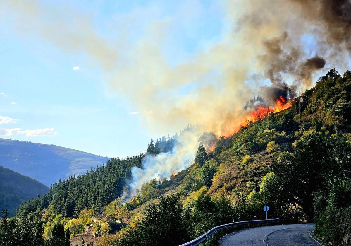 Cangas del Narcea, Degaña e Ibias, en riesgo muy alto de incendio