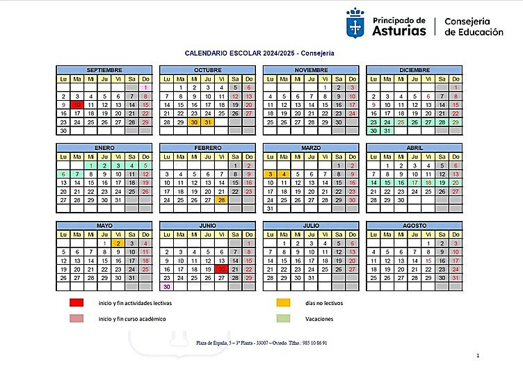 Asturias calendario escolar 2025 6