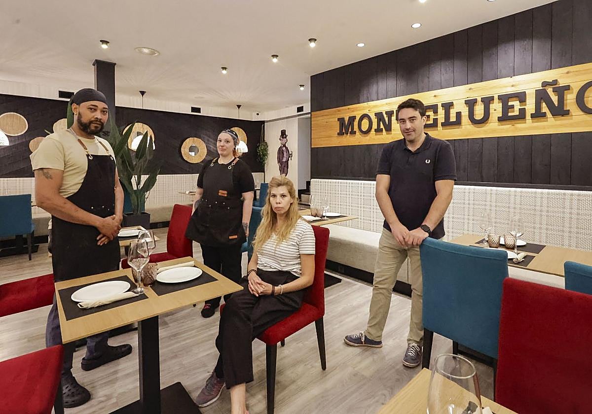 Equipo de Montelueño, en el establecimiento.