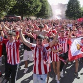 Explosión de sportinguismo para recibir al equipo