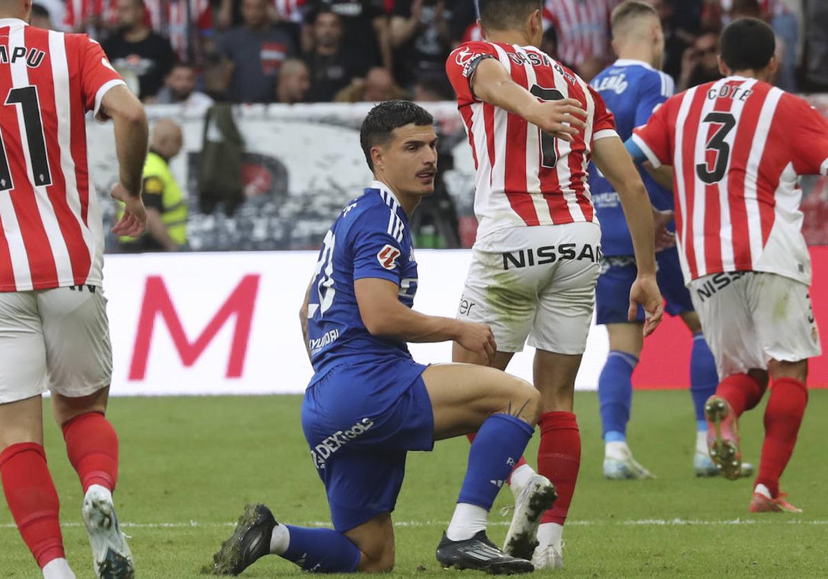 Seoane, en el partido contra el Sporting disputado el pasado sábado en El Molinón.