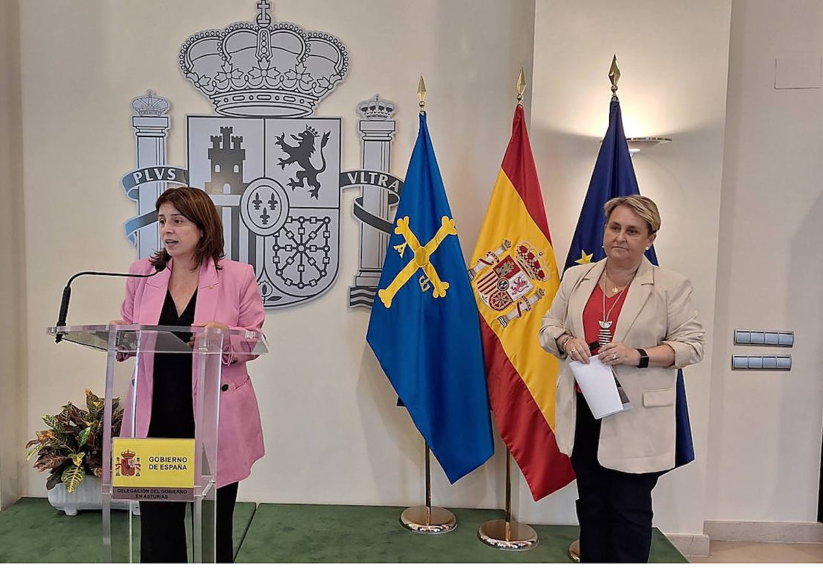 Adriana Lastra y Raquel Casado, en Oviedo
