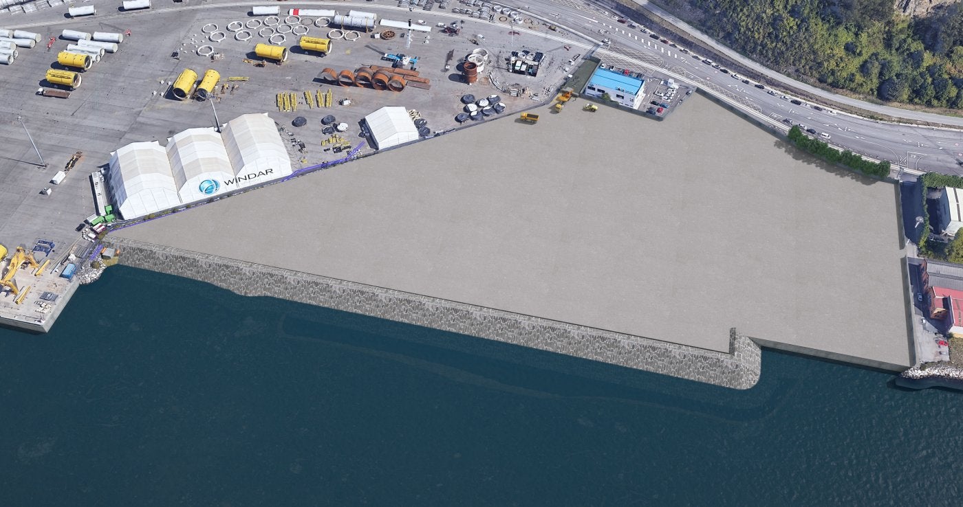 Comienza la construcción de la nueva explanada del Puerto de Avilés destinada al acopio de materiales