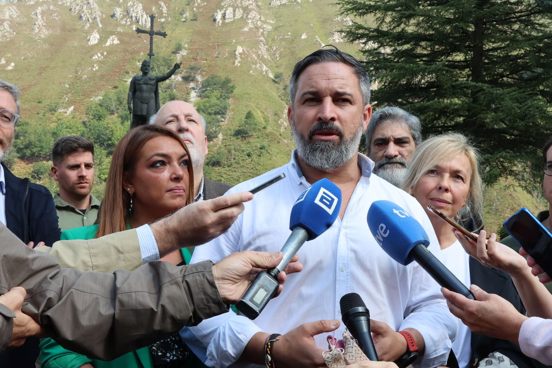 Santiago Abascal, en Cangas de Onís