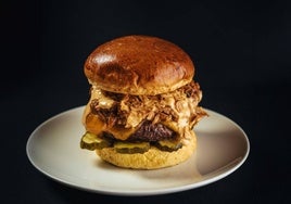 La 'Berty's pork', la hamburguesa que selecciona el local de Gijón para participar en este evento gastronómico.