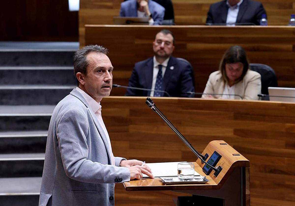 Ovidio Zapico, durante su intervención en el debate del estado de la región.