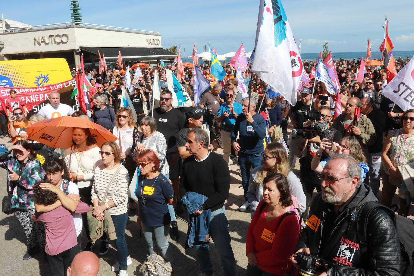 Marcha de apoyo del sindicalismo en Gijón a &#039;Los seis de la Suiza&#039;