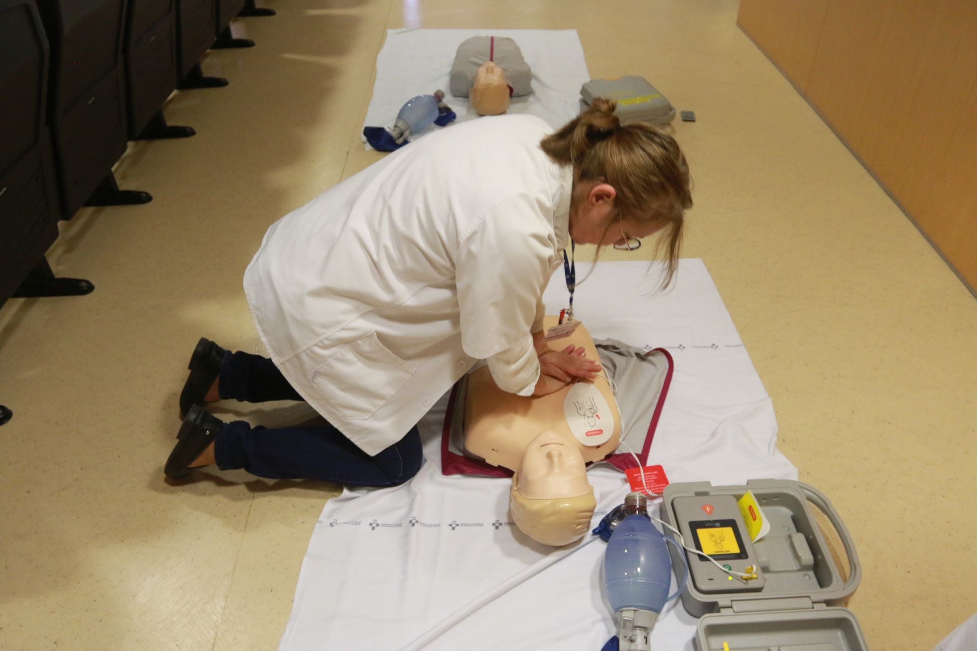 Entrenamientos ante emergencias en el Hospital de Cabueñes